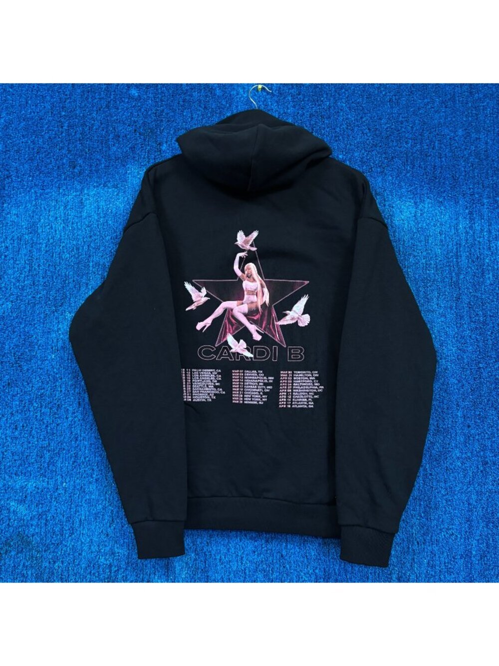 Cardi B Little Miss Drama Tour Dates Oversized Rap Hoodie M